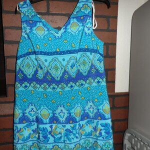 Vintage 90s Kathie Lee Dress Womens Size 10-- Multicolor Sleeveless